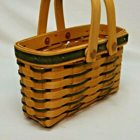 Longaberger 1998 Green Picture Perfect Sweetheart Series Basket Combo - Picture 10 of 15